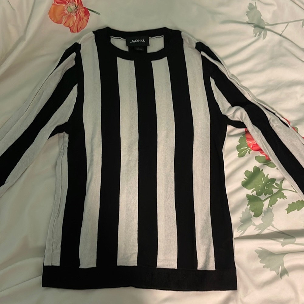 Monki black and white striped brand New sweater